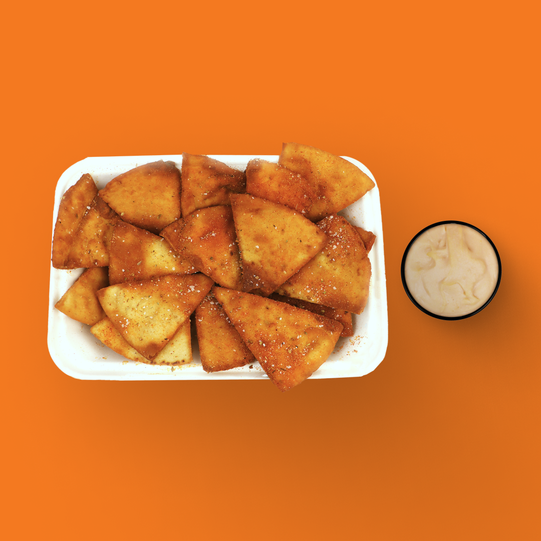 Pita Chips with Spread